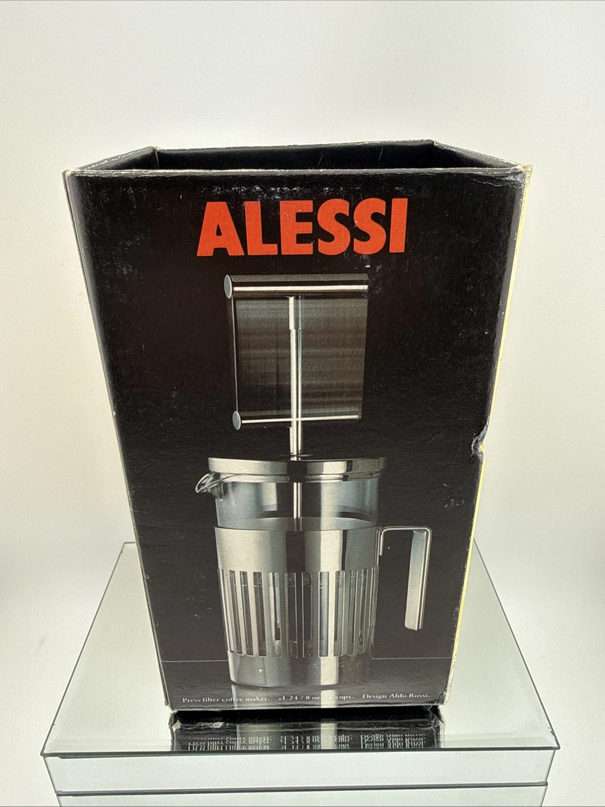 NEW Alessi 9094/3 Press Filter Coffee Maker 3 Cup Vintage 1990s With Box RARE