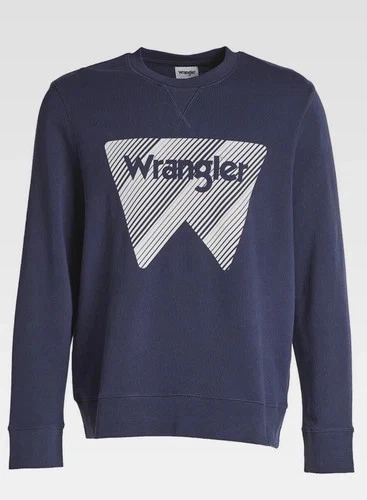WRANGLER felpa CREW SWEAT NAVY   MOD-W6M1HY114 COL.BLU TG LARGE  EURO 35.00 OUT - Imagen 3 de 4
