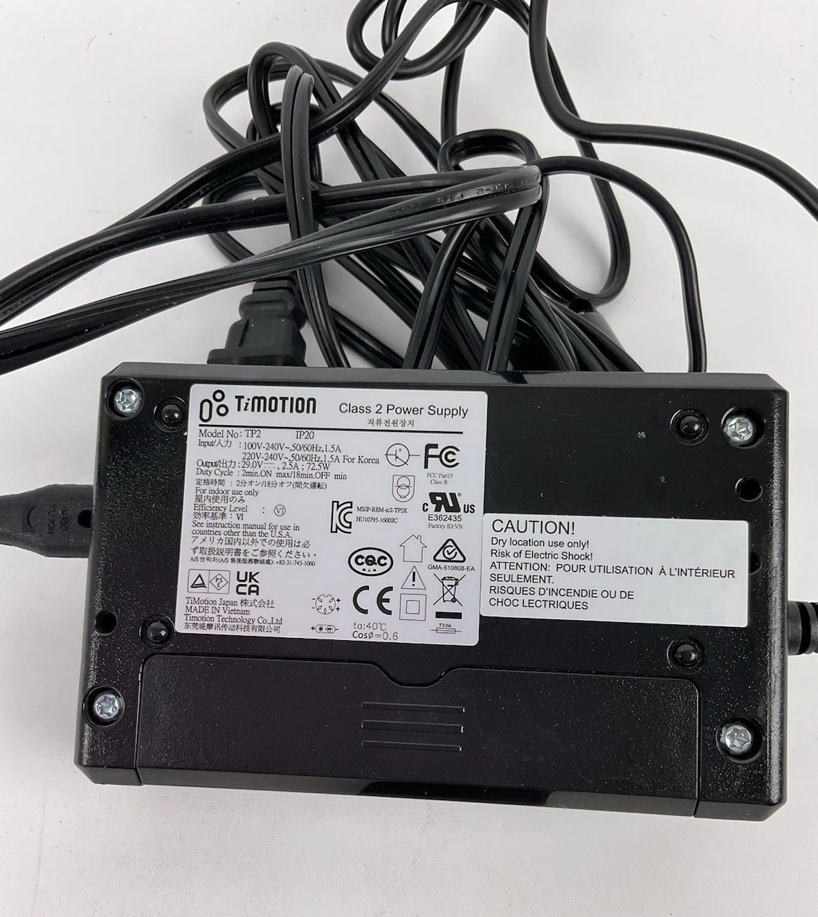 GENUINE OEM Timotion TP2 TP2P Class 2 IP20 Power Supply 5 Pin