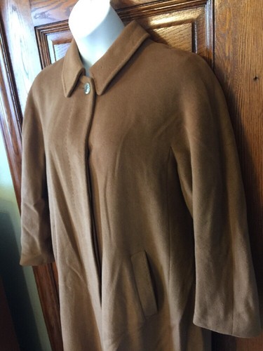 Womens' SCHNEIDER'S of SALZBURG Chestnut Brown Wool & Angora Long COAT, Sz 12 - Picture 4 of 10
