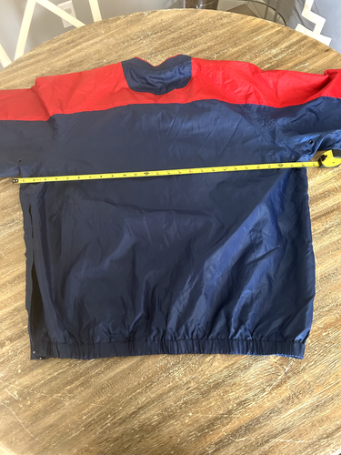Rare Vntg Boston Red Sox pullover side zip Front Patch logo sz L mens Blue/red - Picture 6 of 8