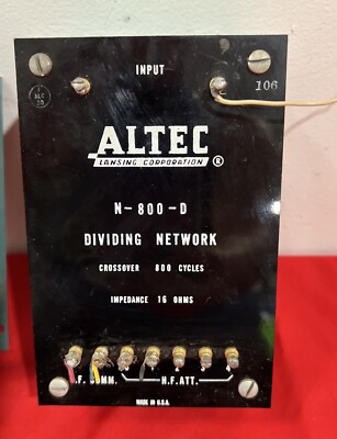 Altec N-800-D Dividing Networks Crossovers | eBay
