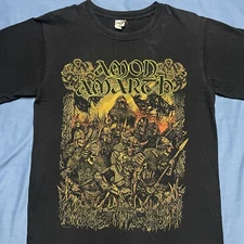 2008 AMON AMARTH T-Shirt Small Twilight Thunder God TOUR Tattered Banners Loki