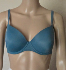 Victoria's Secret PINK Wear Everywhere T Shirt Lightly Lined blue Bra size 32DD