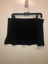 NEW Lands End Womens SZ 8 Black Nylon Blend Mini Skirt Waist 32"