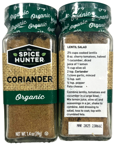 SPICE HUNTER - CORIANDER Organic - 1.4oz - EX 03/25 - LOT of 2 - Picture 4 of 4
