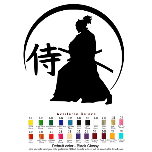 Samurai Vinyl Decal Sticker Car Window Bumper Wall 武士 Warrior 侍 Japan Army 武家 - Bild 11 von 15