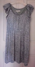 ANN TAYLOR LOFT Gray Circle Snakeskin Printed Casual Dress Size M Medium 