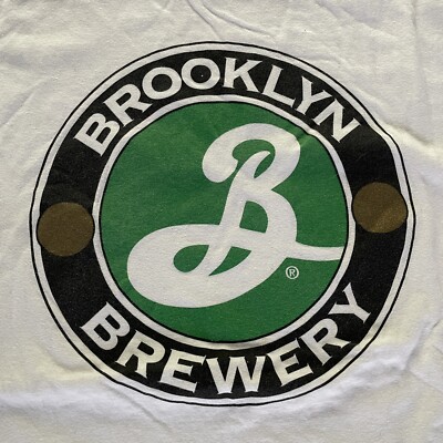 Brooklyn Brewery Logo White T Shirt Size S Small