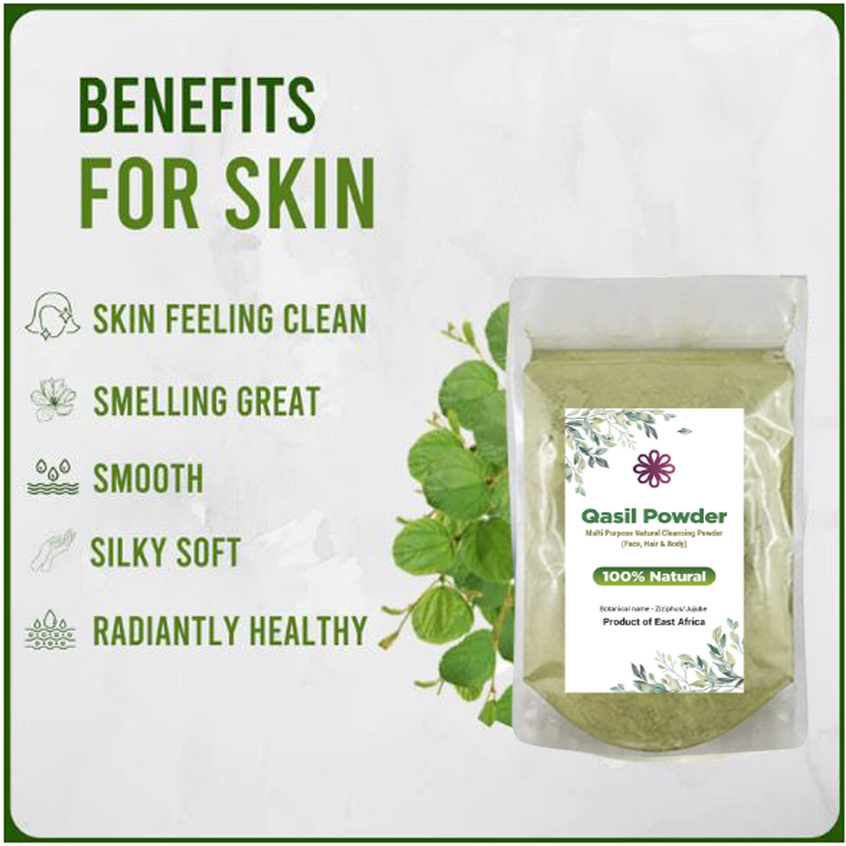 Qasil Powder Sidr Ziziphus Lote Leaf Powder Skin Hair Facial Mask