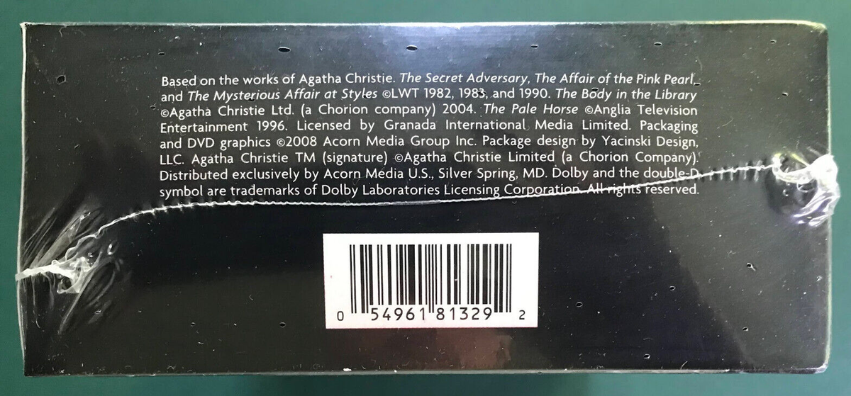 Agatha Christie: Mystery Lover's Collection (4 DVDs) MINT