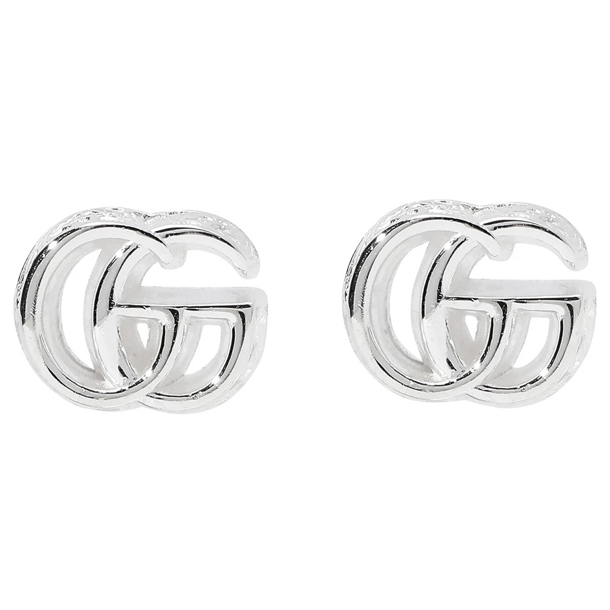 Boucles d'oreilles GUCCI goujon argent sterling accessoires pour femmes fabriqués en Italie W1,2×H0,9c