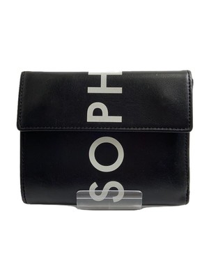 SOPHNET. 3 Fold Wallet Cowhide BLK Plain Men