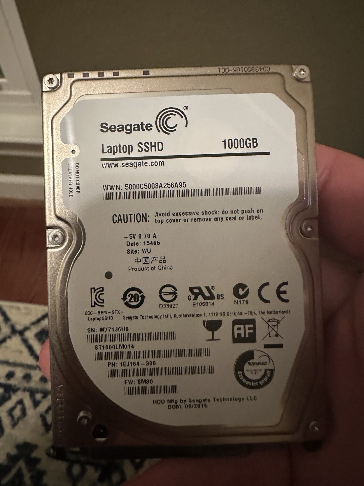 Seagate 2.5" 1TB 9.5mm SSHD 8GB NAND 64MB Solid State Hybrid Drive ...
