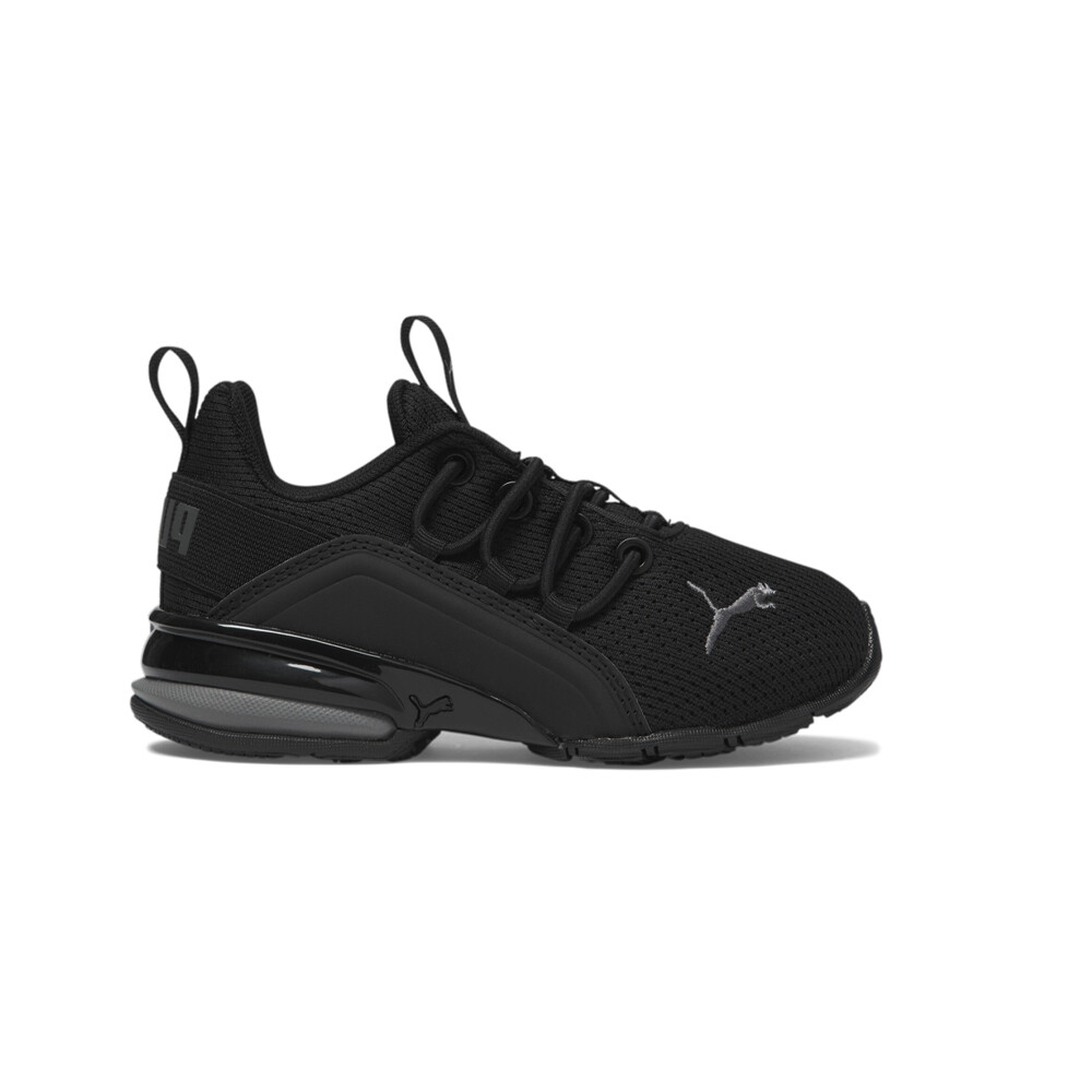 Молодежные черные кроссовки Puma Axelion Mesh на шнуровке для мальчиков Повседневная обувь 19428623