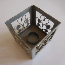Candleholder Tealight Metal Wrought Iron Handmade Art Deco Home 20th France