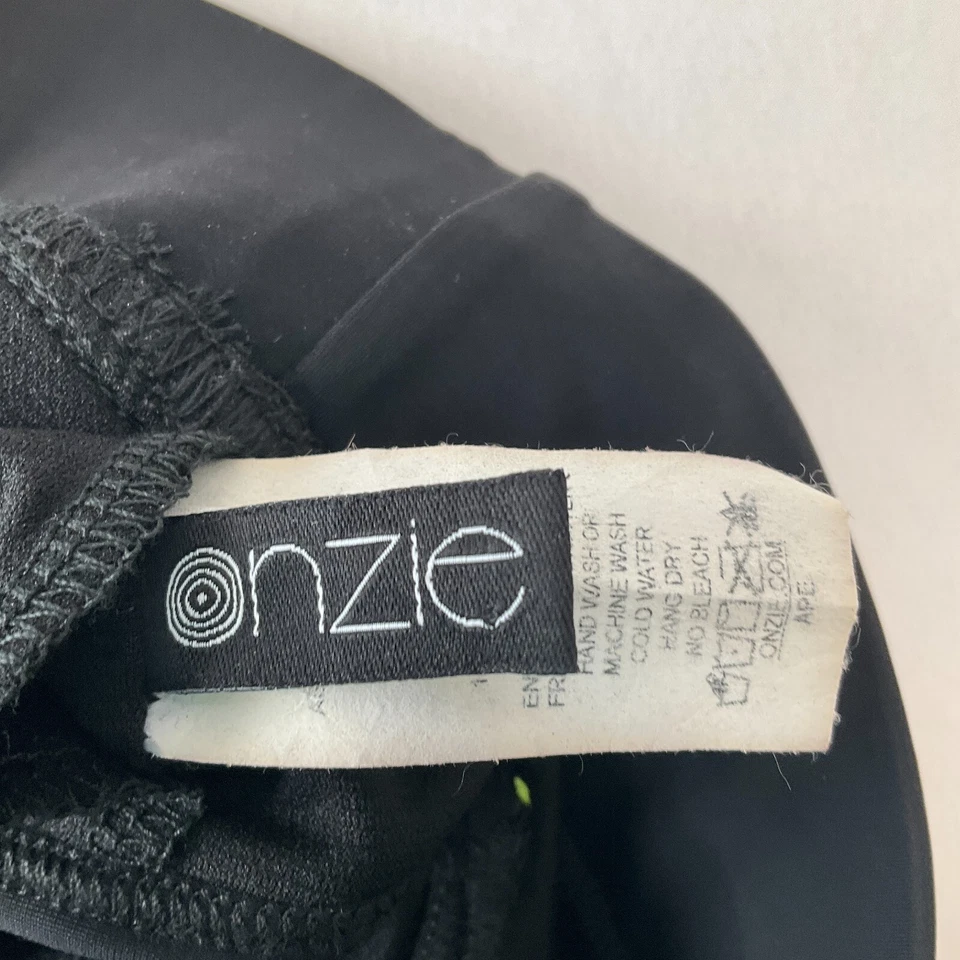 Camiseta sin mangas Onzie entrenamiento yoga para mujer talla S/M negra elástica espalda de afeitar Foto 3 de 4