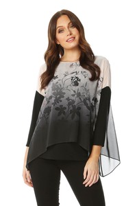 overlay chiffon top