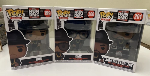 Funko POP! Rocks RUN DMC & JAM MASTER JAY Set of (3) Figures Rappers