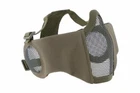 UTT Stalker Evo PLUS Half Mesh Airsoft Face & Ear Mask Lower Protection OD Green