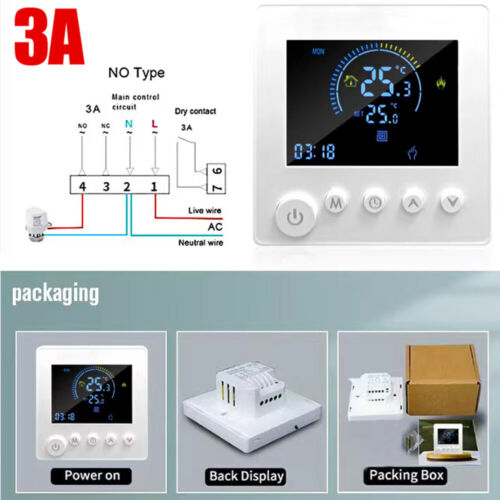 Digital WiFi Thermostat Raumthermostat FußBodenheizung Programmierbar Wandheizun - Bild 17 von 17