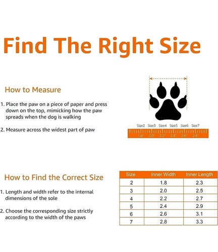 Amazon Basics Waterproof Anti-Slip Reflective Dog Boots, Size 7- 2.8" x 3.2" Lge - Picture 5 of 10