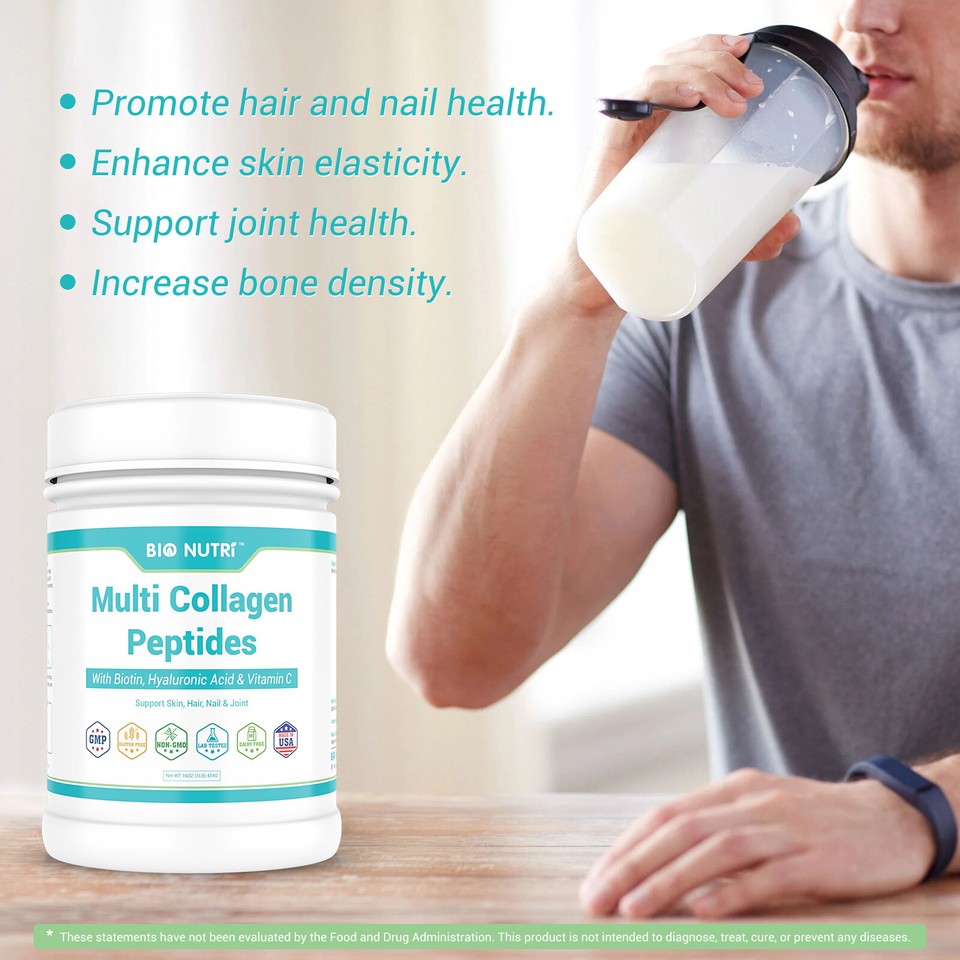 16OZ Multi Collagen Protein Powder Type I,II,III,V,X AntiAging