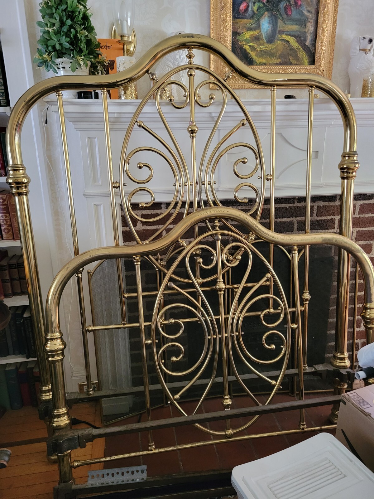 antique full size brass bed eBay