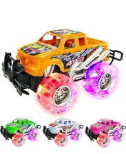 ArtCreativity Light Up Monster Trucks for Boys,- 6 Inch Toy Cars for 2 Ydl Boys 