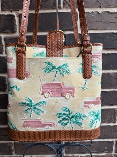 NWT $415 Brahmin Fiora Honey Brown Copa Cabana Shoulder Bag Bucket Tote multi - 第 5/7 張圖片