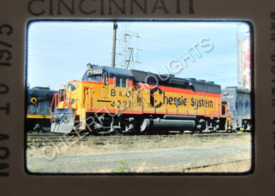 Original '75 Kodachrome Slide B&O Baltimore Ohio CS 4221 GP40-2 Cincinnati 36I52