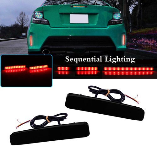 Smoked Rear Bumper Reflectors LED Tail Lights For 1217 Toyota Prius V