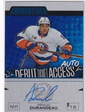 2023-24 Upper Deck Credentials Hockey Arnaud Durandeau Debut Ticket Auto