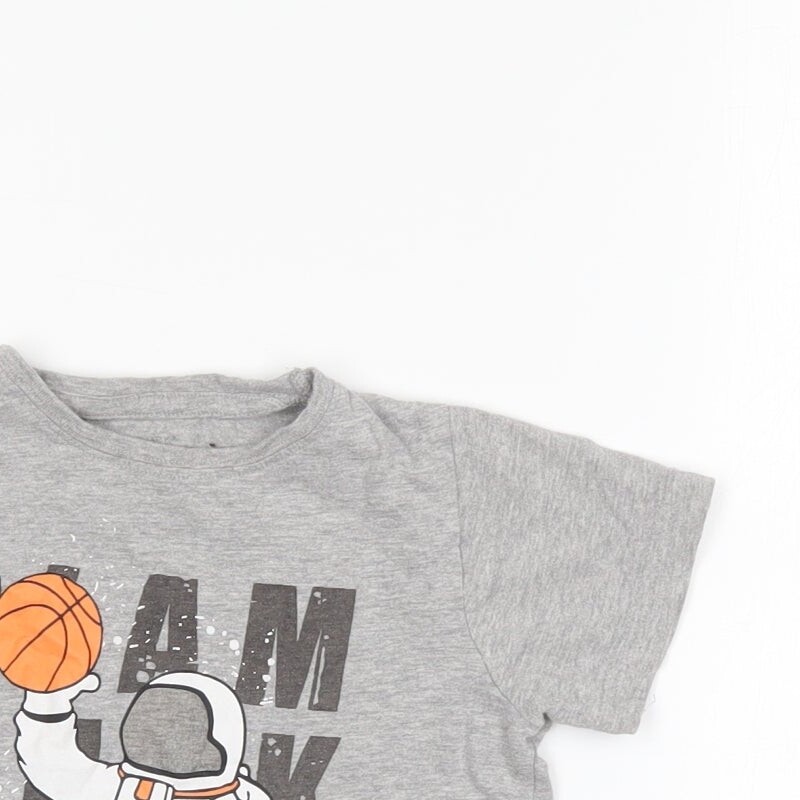 Primark Boys Grey Cotton blend Polo Size 5-6 Years image 4