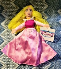 Disney Store Princess Aurora 10" Bean Bag Plush Doll New