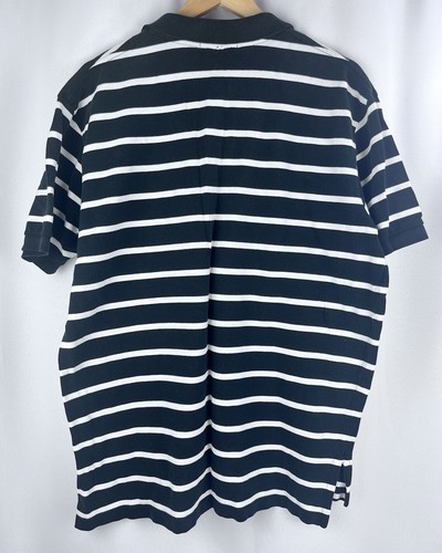 Vintage Polo Ralph Lauren Polo Shirt X Large Mens Blue White Striped 90s - Picture 7 of 7