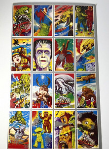 Toho Monster 1960’s Vintage Trading cards rare japan menko Ultra Q Uncut sheet
