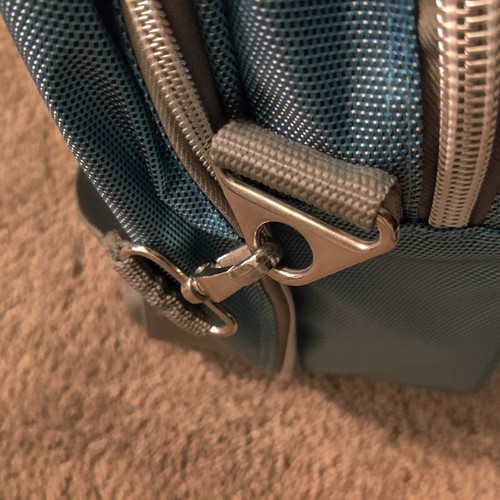 Delsey Overnight Travel Bag Handle Wheels Ice Blue Rolling Luggage Rare. - Picture 12 of 23