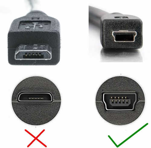Cable Mini Usb Sync & Charge Plomo Tipo A A 5 Pin B Cargador de teléfono Negro - Picture 5 of 5