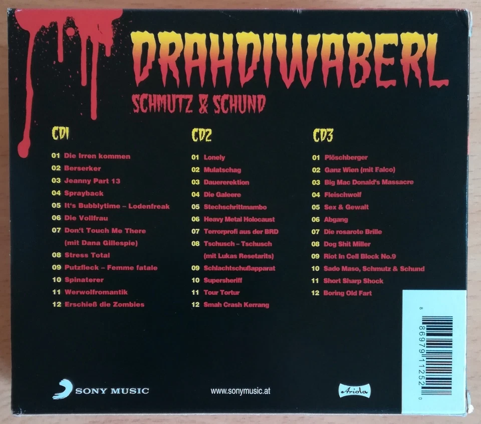 DRAHDIWABERL (Falco) - rare 3-CD-Box "SCHMUTZ & SCHUND" !!! - Bild 2 von 3