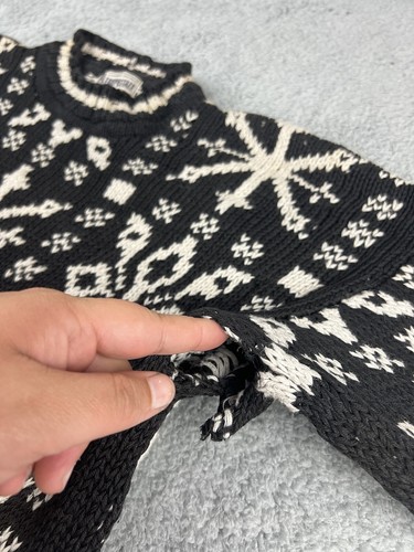 Vintage Aeropostale Sweater Men's Small Chunky Knit Fair Isle Compagnie Generale - Picture 8 of 18