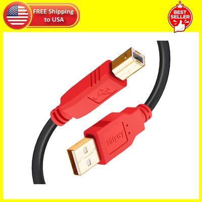 Printer Cable 30 ft Long USB Printer Cable Cord USB 2.0 Type A Male to B Male Pr