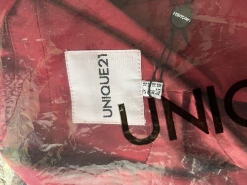 Unique 21 BNWT Berry Burgundy Blazer Size 18 Wrap Belt - Picture 4 of 5