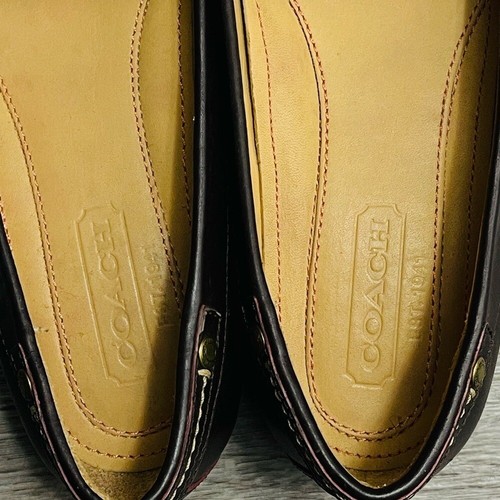 Coach Women's Size 6M Danae Brown Leather Loafers Flats Sip Ons - 第 5/6 張圖片