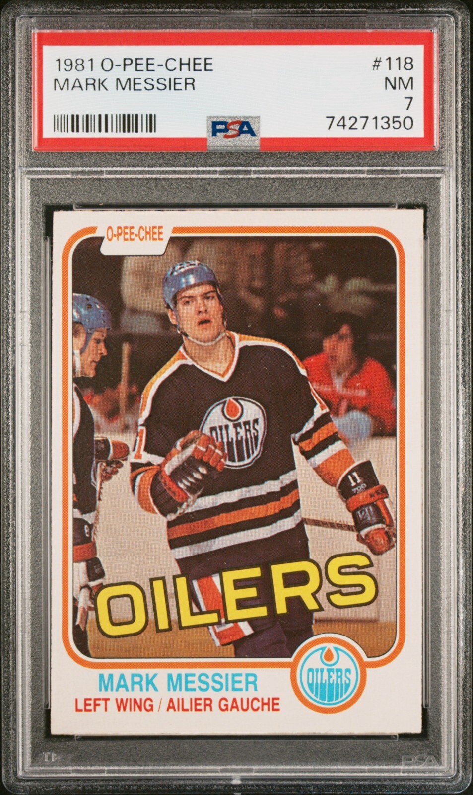 1981-82 O-Pee-Chee #118 Mark Messier - PSA 7 NM