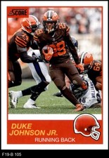2019 Score #105 Duke Johnson Jr. Browns-FB Miami (FL) 8 - NM/MT