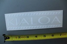 Kialoa Canoe Kayak Paddle Clear White Aloha Hawaii V69C Vintage Surfing STICKER
