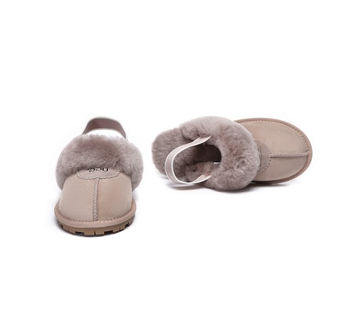 AUSTRALIAN SHEPHERD® UGG Slippers Women Men Sheepskin Wool Strap Slippers Waffle - Picture 58 of 60