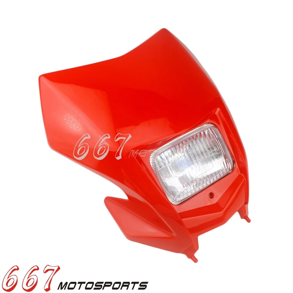 Red Supermoto Dirt Bike Enduro Headlight For Honda CRF150F CRF230F 2015-2020 — 第 4/4 张图片