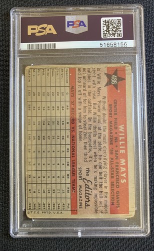 1958 Topps Willie Mays All Star #486 PSA 1 HOF Giants - Picture 2 of 3
